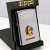 Bật Lửa Zippo Canada Khắc Ăn Mòn Phủ Sơn Thổ Dân Canada Hiếm Gặp Đời VII La Mã Năm 1991 ZQH88
