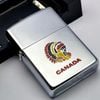 Bật Lửa Zippo Canada Khắc Ăn Mòn Phủ Sơn Thổ Dân Canada Hiếm Gặp Đời VII La Mã Năm 1991 ZQH88