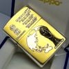 Bật Lửa Zippo Wold Cup Bản Limited Mạ Bạc Đắp Nổi Vàng 2 Mặt Năm 2001 ZL420