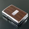 Bật Lửa Zippo Cổ Đồng Khối Mạ Chrome Ốp Gỗ 2 Mặt Đời 2 Vạch Sắc Năm 1980 ZC145