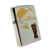 Bật Lửa Zippo Wold Cup Bản Limited Mạ Bạc Đắp Nổi Vàng 2 Mặt Năm 2005 ZL423