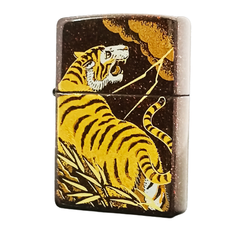 Bật Lửa Zippo Sơn Mài In Chủ Đề Hổ Gầm ZN146