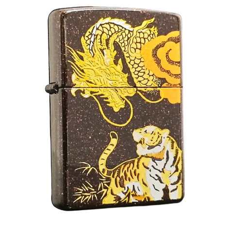 Bật Lửa Zippo Sơn Mài In Hình Long Tranh Hổ Đấu ZN148