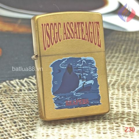 BẬT LỬA ZIPPO BRASS SƠN HẤP NHIỆT CHỦ ĐỀ TẦU Z30