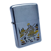 Bật Lửa Zippo Cổ Đồng Khối Mạ Chrome Phay Xước Ăn Mòn Phủ Sơn Chính Hãng Đời 2 Vạch Thẳng Năm 1972 ZCU41