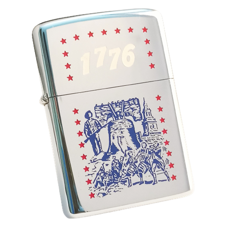 Bật Lửa Zippo Cổ Đồng Khối Mạ Chrome Bóng HP Ăn Mòn Phủ Sơn Chính Hãng Đời 7 Vạch Sắc Năm 1975 ZC161