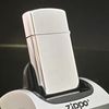 Bật Lửa Zippo Slim Cổ Đồng Khối Mạ Chrome Bóng HP Ăn Mòn Phủ Sơn Chính Hãng Đời 7 Vạch Sắc Năm 1975 ZC162