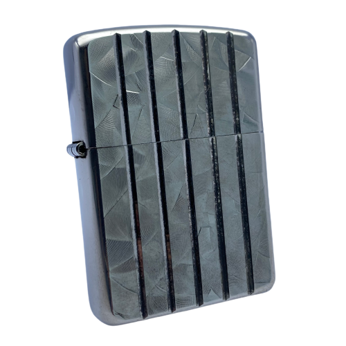 Bật Lửa Zippo Armor Mạ Bạc Vân Sọc Hiếm Gặp Năm 2010 ZQHU77