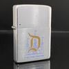 Bật Lửa Zippo Cổ Đồng Khối Mạ Chrome Phay Xước Ăn Mòn Phủ Sơn Chính Hãng Đời 2 Vạch Thẳng Năm 1972 ZCU52