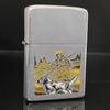 Bật Lửa Zippo Cổ Đồng Khối Mạ Chrome Phay Xước Ăn Mòn Phủ Sơn Chính Hãng Đời 2 Vạch Thẳng Năm 1972 ZCU41