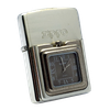 Bật Lửa Zippo Đồng Khối Mạ Bạc Đồng Hồ Time Light Chính Hãng Năm 2003 ZL462