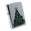 Bật Lửa Zippo Đồng Khối Mạ Chrome Bóng Chủ Đề Noel Chính Hãng Đời X La Mã Năm 1994 ZL438