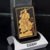 Bật Lửa Zippo Đồng Khối Phủ Sơn Emblem Dát Vàng Chính Hãng Đời XIII La Mã Năm 1997 ZL437