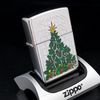 Bật Lửa Zippo Đồng Khối Mạ Chrome Bóng Chủ Đề Noel Chính Hãng Đời X La Mã Năm 1994 ZL438