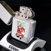 Bật Lửa Zippo Đồng Khối Mạ Chrome Bóng Chủ Đề Noel Chính Hãng Đời XI La Mã Năm 1995 ZL448