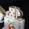 Bật Lửa Zippo Đồng Khối Mạ Chrome Bóng Chủ Đề Noel Chính Hãng Đời XI La Mã Năm 1995 ZL448