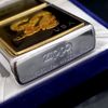 Bật Lửa Zippo Đồng Khối Mạ Chrome Bóng Emblem Dát Vàng Phủ Eboxy Đổi Mầu Theo Nhiệt Độ Rất Hiếm Chính Hãng Đời X La Mã Năm 1994 ZL450