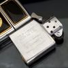Bật Lửa Zippo Đồng Khối Mạ Chrome Bóng Emblem Dát Vàng Phủ Eboxy Đổi Mầu Theo Nhiệt Độ Rất Hiếm Chính Hãng Đời X La Mã Năm 1994 ZL451