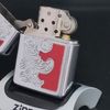 Bật Lửa Zippo Armor Mạ Bạc Hoa Văn Venetian Men Đỏ Hiếm Gặp Năm 2007 ZQHU76
