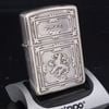 Bật Lửa Zippo Armor Mạ Bạc Khắc Sâu Hoa Văn Hiếm Gặp Năm 2004 ZQHU79