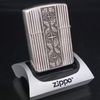 Bật Lửa Zippo Armor Mạ Bạc Khắc Sâu Hoa Văn Hiếm Gặp Năm 2013 ZQHU80