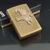 Bật Lửa Zippo Đồng Khối Antique Brass Emblem Lasso Marlboro Chính Hãng Bản Xuất Châu Âu Hiếm Gặp Đời XIV La Mã Năm 1998 ZQH103