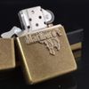 Bật Lửa Zippo Đồng Khối Antique Brass Emblem Lasso Marlboro Chính Hãng Bản Xuất Châu Âu Hiếm Gặp Đời XIV La Mã Năm 1998 ZQH103