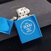 Bật Lửa Zippo Đồng Khối Replica 1933 Mạ Saphia Xanh Blue Bản Giới Hạn Limited Chào Đón Thiên Niên Kỷ Năm 2000 Rất Hiếm Đời V La Mã Năm 1998 ZL458