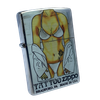 Bật Lửa Zippo Đồng Khối Mạ Bạc Phủ Sơn Chủ Đề Tattoo Chính Hãng Năm 2002 ZL473