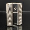 Bật Lửa Zippo Armor Mạ Bạc Vân Sóng Men Đen Vân Đá Rất Hiếm Năm 2007 ZQHU84