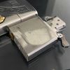 Bật Lửa Zippo Đồng Khối Mạ Bạc Emblem Vàng Thần Tài May Mắn Chính Hãng Năm 2004 ZL483