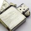 Bật Lửa Zippo Bạc Đúc Nguyên Khối Sterling Sủi Tay Hoa Văn Năm 1993 Used ZBU109
