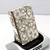 Bật Lửa Zippo Bạc Đúc Nguyên Khối Sterling Sủi Tay Hoa Văn Năm 1995 Used ZBU110