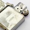 Bật Lửa Zippo Bạc Đúc Nguyên Khối Sterling Sủi Tay Hoa Văn Năm 1995 Used ZBU110