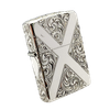 Bật Lửa Zippo Bạc Đúc Nguyên Khối Sterling Sủi Tay Hoa Văn Năm 1994 Used ZBU108