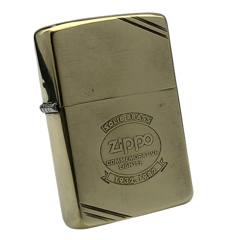 Bật Lửa Zippo Đồng Nguyên Khối Chu Niên Năm 1932 - 1982 Giá Trị Sưu Tầm Cao ZQHU65