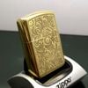 Bật Lửa Zippo Armor Đồng Nguyên Khối Hoa Văn Venetian Logo Zippo Chữ Xéo ZKB95