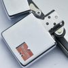 Bật Lửa Zippo Cổ Đồng Khối Mạ Chrome Phay Xước Emblem Phủ Sơn, Đời 8 Vạch Thẳng Năm 1966 ZC168