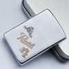 Bật Lửa Zippo Cổ Đồng Khối Mạ Chrome Phay Xước Khắc Ắn Mòn Phủ Sơn, Đời 1 Chấm Năm 1965 ZC174