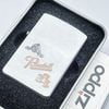 Bật Lửa Zippo Cổ Đồng Khối Mạ Chrome Phay Xước Khắc Ắn Mòn Phủ Sơn, Đời 1 Chấm Năm 1965 ZC174