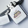 Bật Lửa Zippo Cổ Đồng Khối Mạ Chrome Phay Xước Khắc Ắn Mòn Phủ Sơn, Đời 5 Vạch Thẳng Năm 1969 ZC176