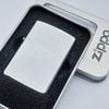 Bật Lửa Zippo Cổ Đồng Khối Mạ Chrome Phay Xước Trơn 2 Mặt, Đời 8 Vạch Thẳng Năm 1966 ZC177
