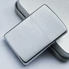 Bật Lửa Zippo Cổ Đồng Khối Mạ Chrome Phay Xước Trơn 2 Mặt, Đời 8 Vạch Thẳng Năm 1966 ZC177