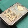 BẬT LỬA CỔ BẠC QUATEMALA NGUYÊN KHỐI STERLING GÕ BÚA, HỌA TIẾT VÀNG NGUYÊN KHỐI 14K, LÀM THỦ CÔNG CỰC HIẾM GẶP SX THẬP NIÊN 1950S ZBU118