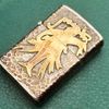BẬT LỬA CỔ BẠC QUATEMALA NGUYÊN KHỐI STERLING GÕ BÚA, PHOM SLIM, HỌA TIẾT VÀNG NGUYÊN KHỐI 14K, LÀM THỦ CÔNG CỰC HIẾM GẶP SX THẬP NIÊN 1950S BK28