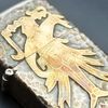 BẬT LỬA CỔ BẠC QUATEMALA NGUYÊN KHỐI STERLING GÕ BÚA, PHOM SLIM, HỌA TIẾT VÀNG NGUYÊN KHỐI 14K, LÀM THỦ CÔNG CỰC HIẾM GẶP SX THẬP NIÊN 1950S BK28