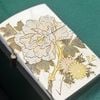 BẬT LỬA BẠC NHẬT KHẢM TAM KHÍ ĐÚC NGUYÊN KHỐI STERLING 950 KHẮC THỦ CÔNG HOA VĂN CỰC HIẾM SX THẬP NIÊN 1950S ZB69