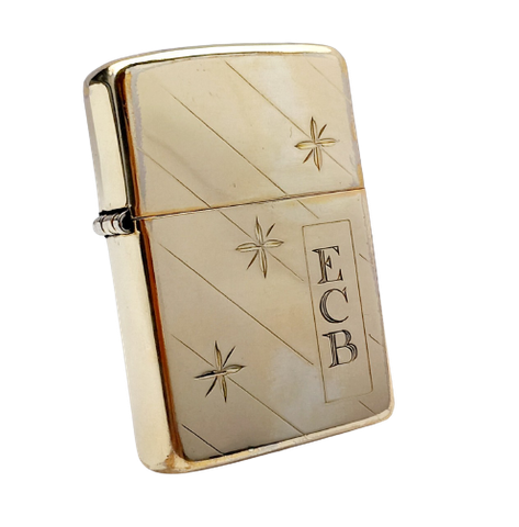 BẬT LỬA ZIPPO 10K GOLD FILLED , ZIPPO BỌC VÀNG DẦY NGUYÊN KHỐI ĐỜI ĐẦU TIÊN 1950S RẤT QUÝ HIẾM ZQHU91