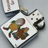 Bật Lửa Zippo Đồng Khối Mạ Chrome Bóng Chủ Đề Noel Chính Hãng Đời X La Mã Năm 1994 ZL489