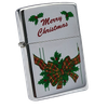 Bật Lửa Zippo Đồng Khối Mạ Chrome Bóng Chủ Đề Noel Chính Hãng Đời XII La Mã Năm 1996 ZL490